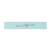 Starfish Ribbon en Turquoise Uitnodigingen Wikkel (Vlak)