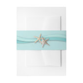 Starfish Ribbon en Turquoise Uitnodigingen Wikkel (Voorkant Voorbeeld)
