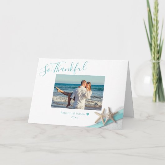 Starfish Ribbon et dentelle Merci avec photo Merci (Devant)