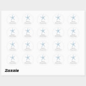 Starfish ronde adreslabel ronde sticker (Vel)