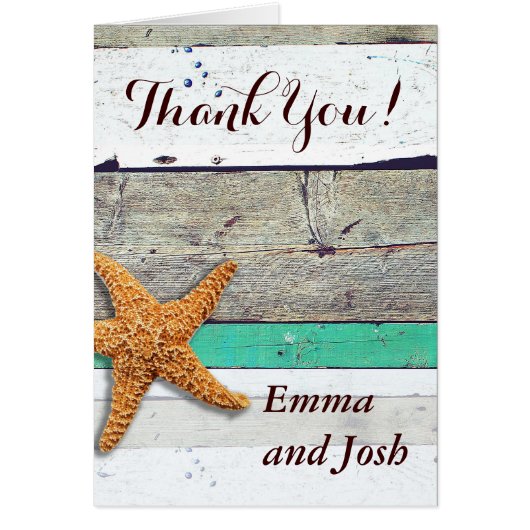 Starfish Rustic Beach Board Nautical (Voorkant)