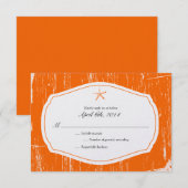 Starfish Rustic Beach Wedding RSVP (Devant / Derrière)