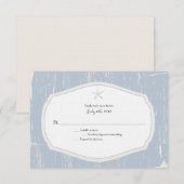 Starfish Rustic Beach Wedding RSVP (Devant / Derrière)