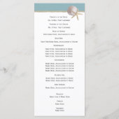Starfish Rustic Wedding Program Programma (Achterkant)