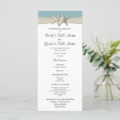 Starfish Rustic Wedding Program Programma (Staand voorkant)
