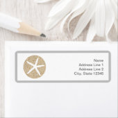 Starfish Sand Dollar Beach Adres Envelop Etiketten (Insitu)