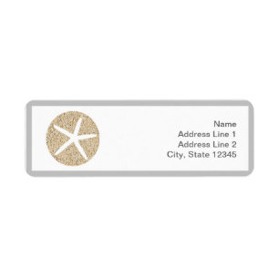 Starfish Sand Dollar Beach Adres Envelop Etiketten