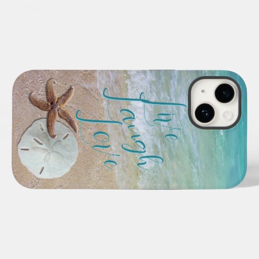 Starfish Sand Dollar Beach Scene coque iphone (Verso (horizontal))