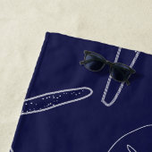 Starfish & Sand Dollar Beach Serviette avec texte (En situation)