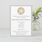 Starfish Sand Dollar Beach Wedding Invitation (Debout devant)