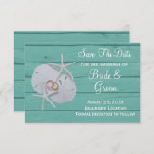 Starfish Sand Dollar Save the Date Wedding (Voorkant / Achterkant)