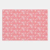 Starfish Sand Dollars Pink Girly Seashells Inpakpapier Vel (Voorkant)