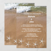 Starfish Sandy Beach Ocean Destination Wedding Kaart (Voorkant / Achterkant)