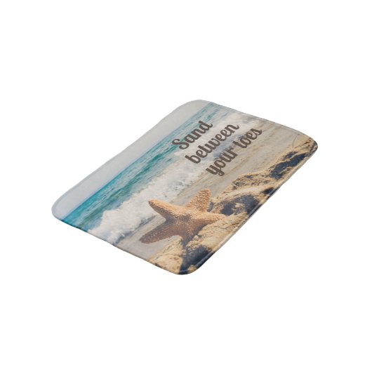 Starfish Sandy Beach Ocean Sand between Toes Badmat (Gekanteld)