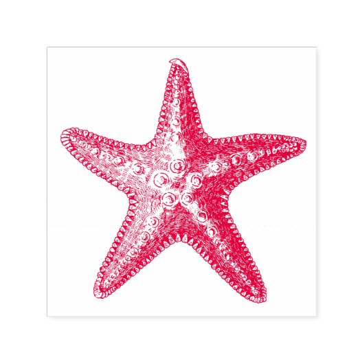 STARFISH SEALIFE RUBBER STAMP  ZELFINKTENDE STEMPEL (Design)