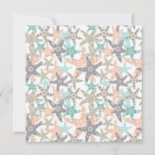 Starfish Seamless Pattern Holiday Kaart