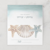 Starfish Seashells Tropical Beach Wedding (Buitenkant ongevouwen)