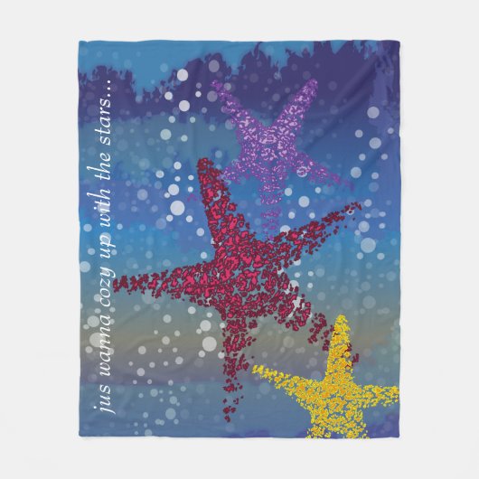 Starfish Seastar Fleece Deken (Voorkant)