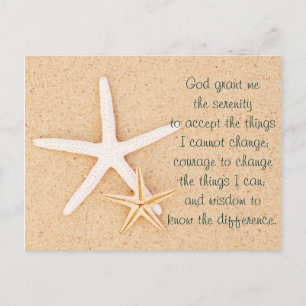 Starfish Serenity Prayer Briefkaart