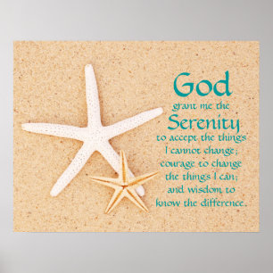 Starfish Serenity Prayer Poster