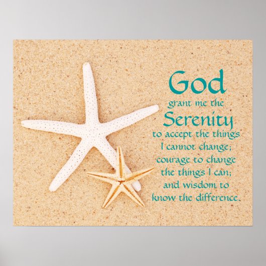 Starfish Serenity Prayer Poster (Voorkant)