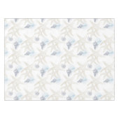Starfish Shell White Blue Beach Table Cloth Tafelkleed (Voorkant (Horizontaal))
