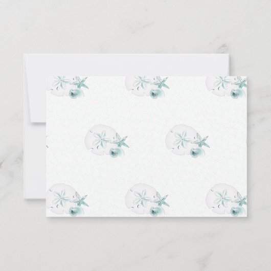 Starfish Shells Moderne Elegant Plage RSVP Mariage (Dos)