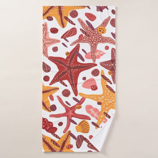 Starfish Shells : Motif scandinave (Serviette de bain)