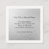 Starfish Silver Foil Vierkante Visitekaartje (Achterkant)