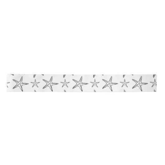 Starfish Sketch Custom Zwart-wit Lint (Voorkant)