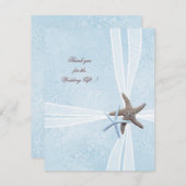 Starfish Small Weddenschap Bedankt kaarten (Voorkant / Achterkant)