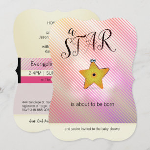 Starfish Star Baby Shower Invitaties Kaart
