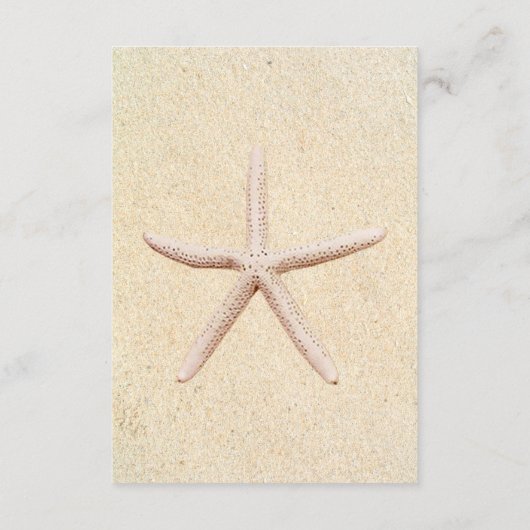 Starfish strand bruiloft details informatiekaartje (Achterkant)