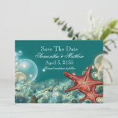 Starfish strand bruiloft "SAVE THE DATE" Save The Date (Staand voorkant)