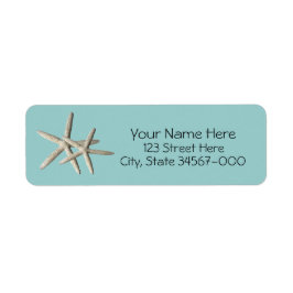 Starfish strand retour adreslabel etiket