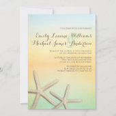 Starfish Sunset Beach Faire-part de mariage tropic (Devant)
