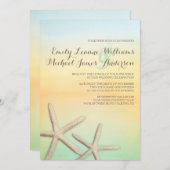 Starfish Sunset Beach Faire-part de mariage tropic (Devant / Derrière)