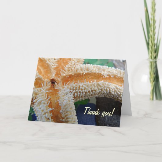 Starfish sur la Carte de remerciements de verre de (Devant)