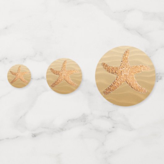 Starfish sur la plage table de mariage Confetti (Derrière)