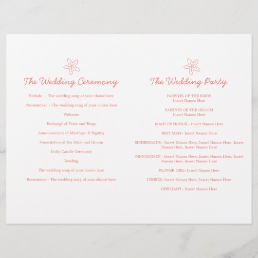 Starfish & tournois corail blanc programmes de mar (Dos)