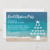 Starfish Tree Beach Christmas Party Invitation (Devant)