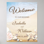 Starfish Tropical Beach Affiche de bienvenue de ma (Devant)