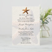 Starfish Tropical Mariage Beach Wedding Invitation (Debout devant)