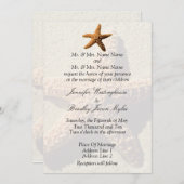 Starfish Tropical Mariage Beach Wedding Invitation (Devant / Derrière)