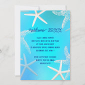 Starfish Tropical New Years Eve Party Invitation (Devant)
