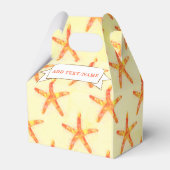 Starfish Waterverf Art Pattern Aangepaste naam Bedankdoosjes (Achterkant)