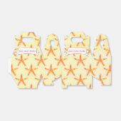 Starfish Waterverf Art Pattern Aangepaste naam Bedankdoosjes (Uitgevouwen)