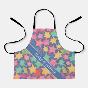 Starfish Waterverf Kleurrijk Gepersonaliseerd Patr Schort