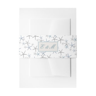 Starfish Weddenschap Initialen Invitation Belly Ba Uitnodigingen Wikkel