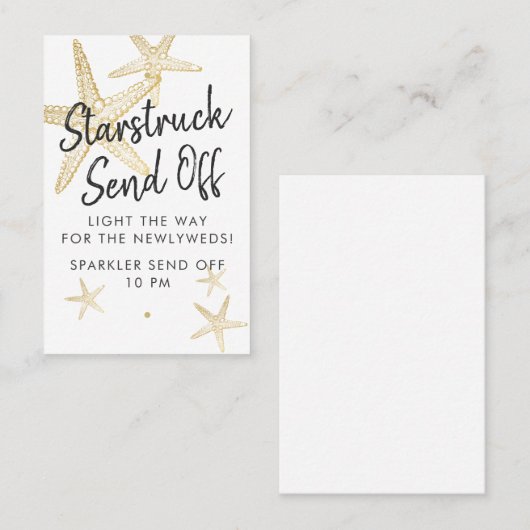 Starfish Weddenschap Sparkler stuurt Labels uit (Voorkant / Achterkant)